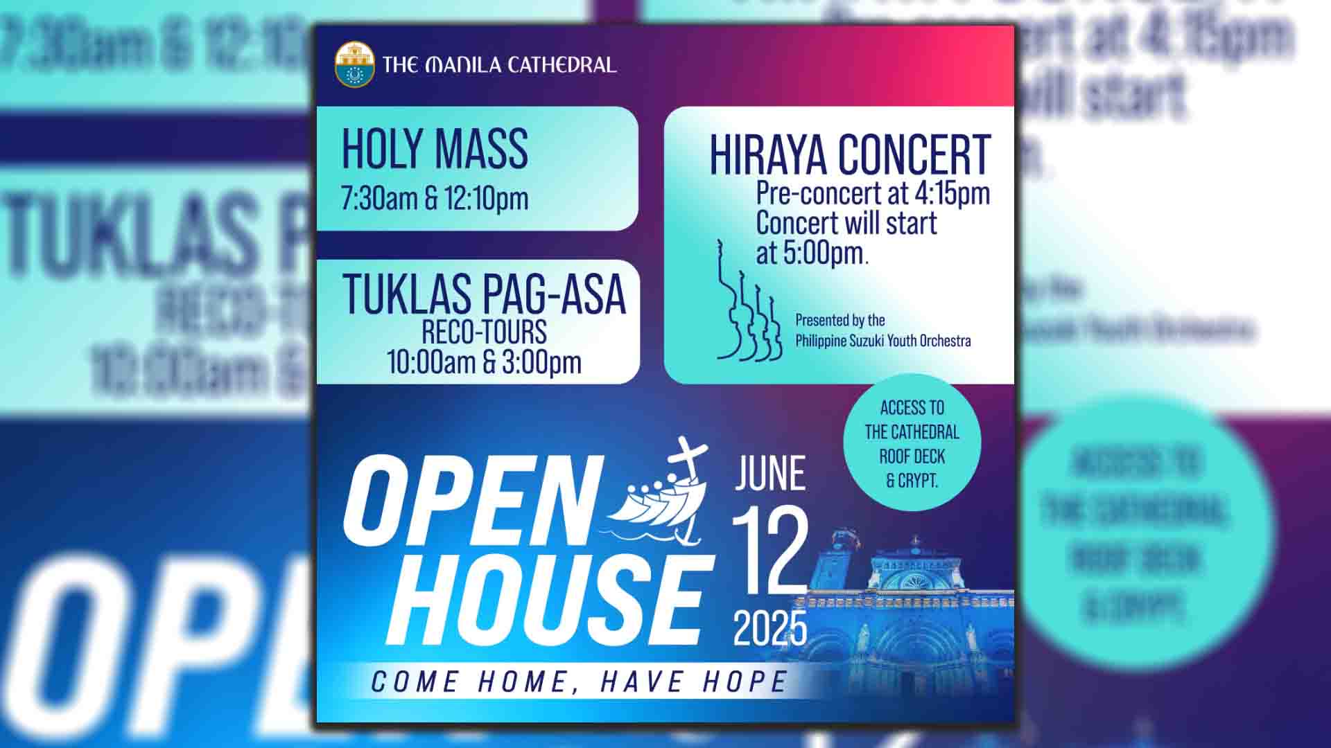 Mamamayan, inaanyayahan ng Manila cathedral sa “Open House 2025”