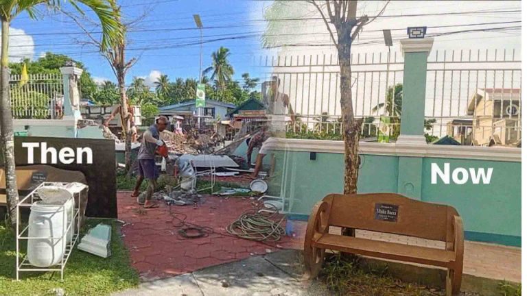 Nawasak na bakod ng St. Vincent Ferrer Church, naitayong muli sa tulong ng Good Samaritans
