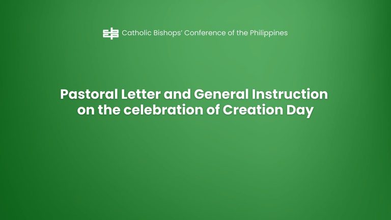 Parokya at komunidad, inatasan ng CBCP na ipagdiwang ang creation day