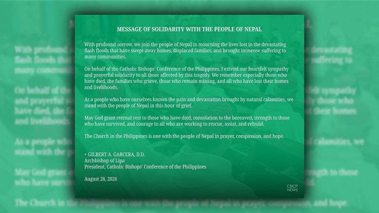 CBCP, nagpaabot ng pakikiramay at pakikiisa sa mga biktima ng Nepal tragedy