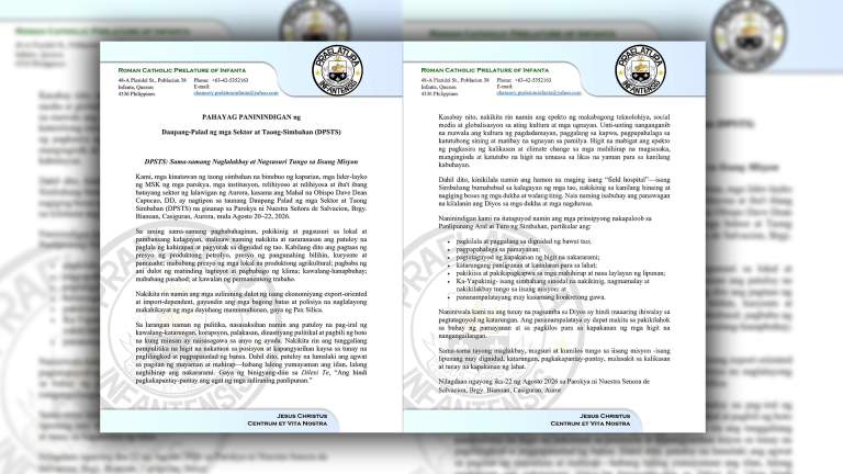 Tunay na pagsamba sa Diyos hindi maaring ihiwalay sa pagtataguyod ng katarungan-DPSTS