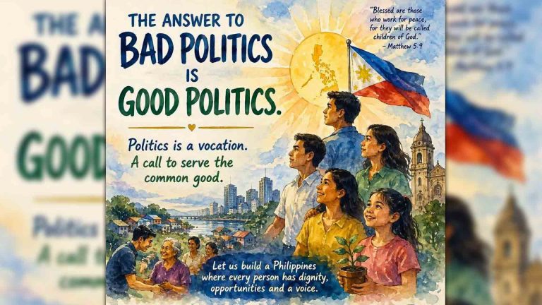 Mabuting politika, sagot sa masamang politika-Cardinal David