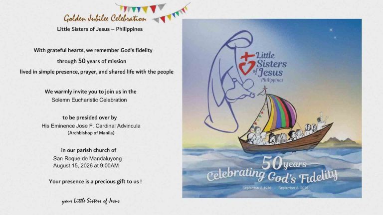 5-dekadang pakikimuhay at pakikibahagi sa buhay ng mga ordinaryong Pilipino, ipagdiwang ng Little Sisters of Jesus