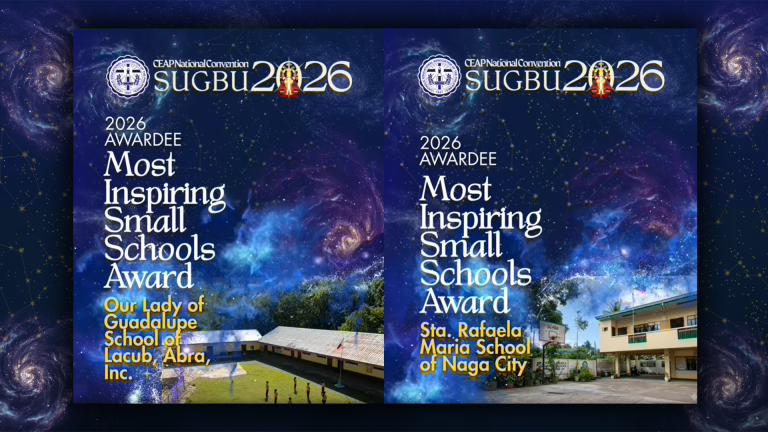 CEAP Most Inspiring Small School Awards, iginawad sa Sta.Rafaela Maria School of Naga at Our Lady of Guadalupe School of Lacub