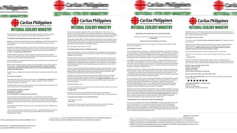 Pangangalaga sa kalikasan, hindi maaring ihiwalay sa misyon ng Simbahan