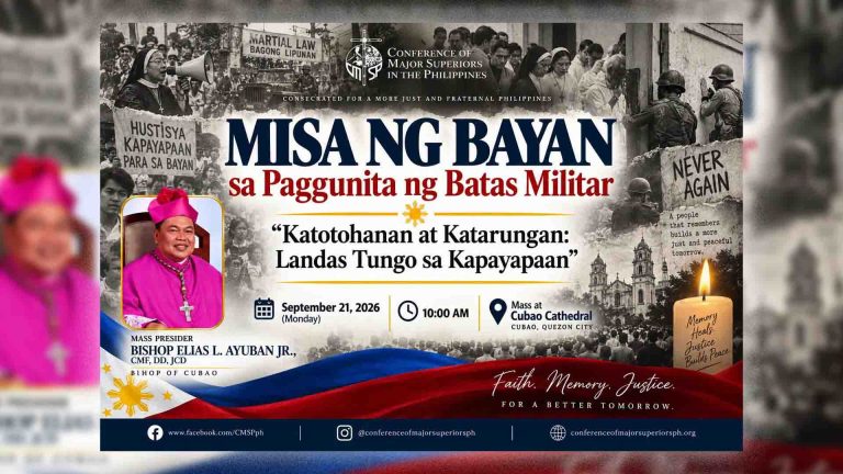 Misa ng bayan, idaraos sa paggunita ng Batas Militar