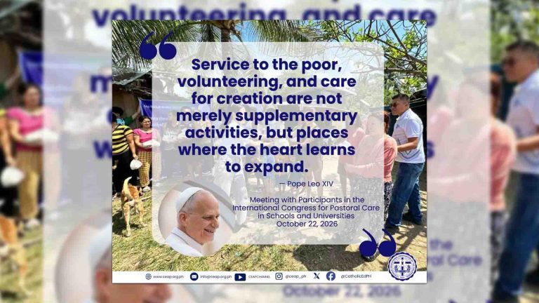 Paglilingkod sa mahihirap at pangangalaga sa kalikasan ng mga kabataan, palalakasin ng CEAP